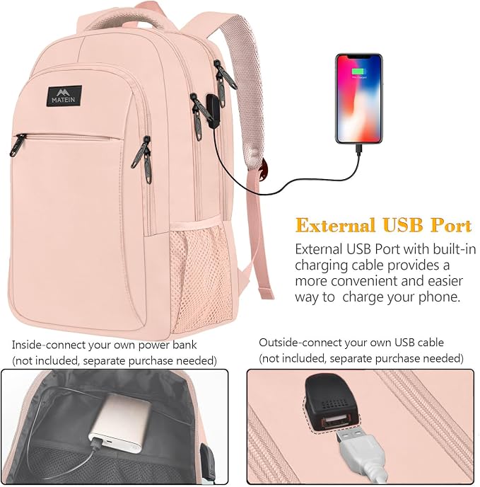 MATEIN 15.6 inch Laptop Backpack, Cute Slim Computer Travel Backpack - Image 3