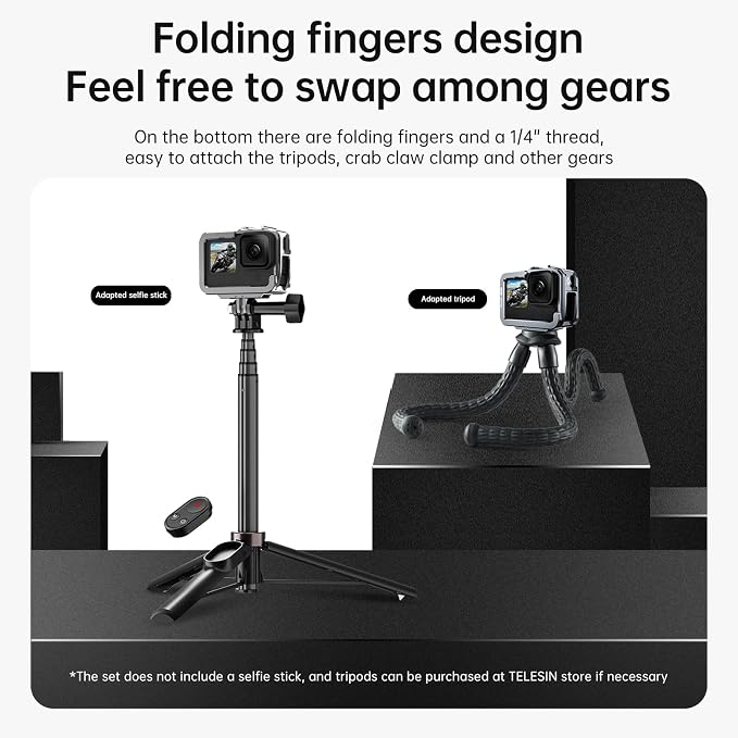 TELESIN Aluminum Case Metal Cage Protective Frame Housing - Image 7