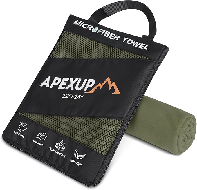 APEXUP Microfiber Travel Towel, Ultra Absorbent Quick Dry Towels, Lightweight by APEXUP