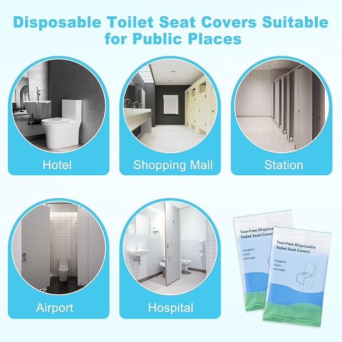 50 Packs Tear-Free Toilet Seat Covers Disposable - Image 8