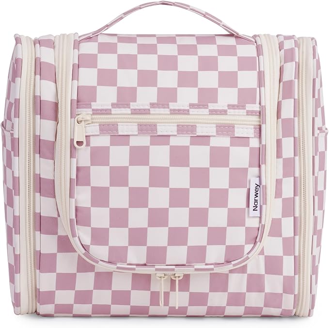 Narwey Checked Hanging Travel Toiletry Bag by Narwey