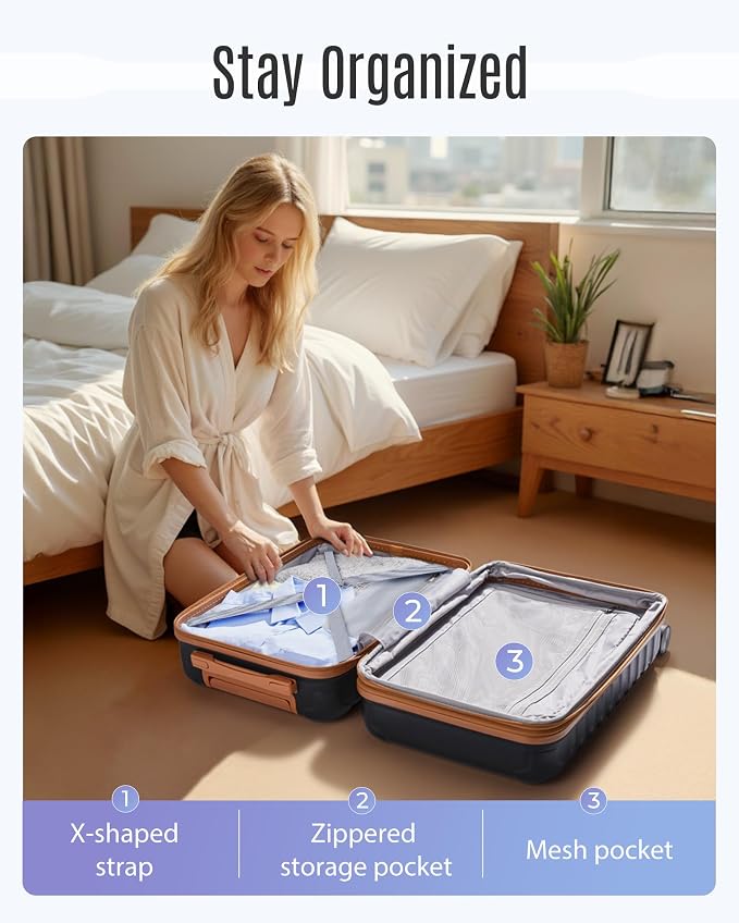 LIGHT FLIGHT Luggage Sets, 3 Piece Durable Suitcase Set - Image 9