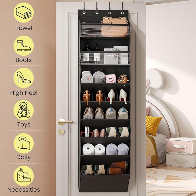 Over the Door Shoe Organizer for Closet, Shoes Rack - Image 2
