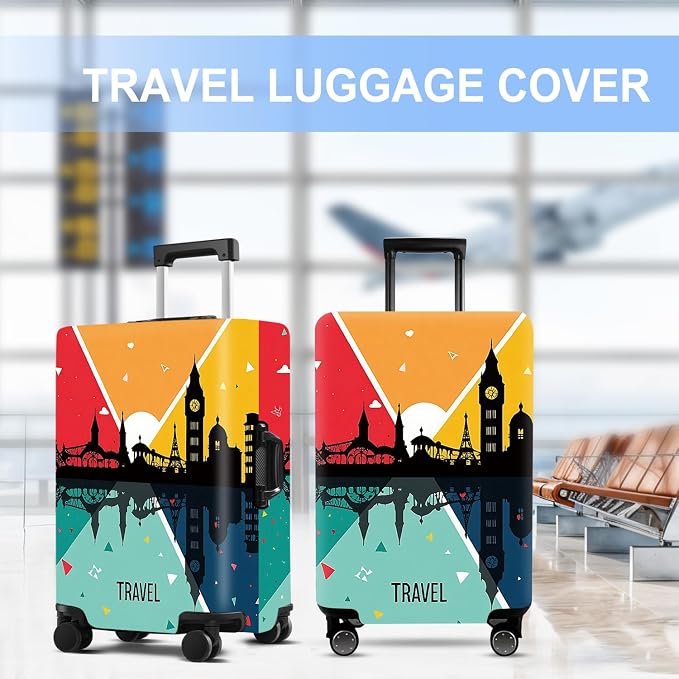 Luggage Cover Washable Suitcase Protector Anti-Scratch, Stretchable Fit - Image 2