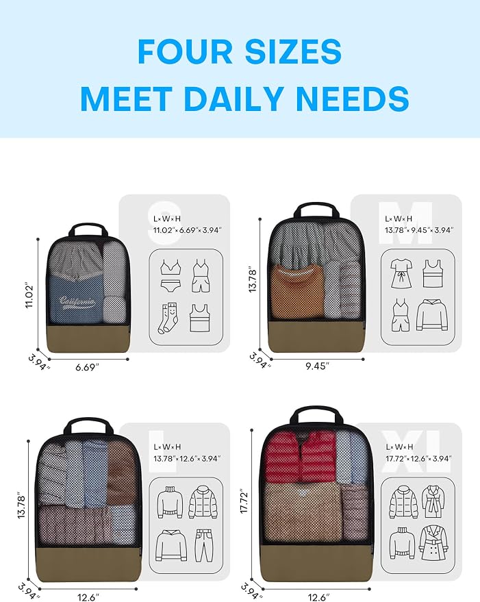 4 PCS Set Compression Packing Cubes - Image 2