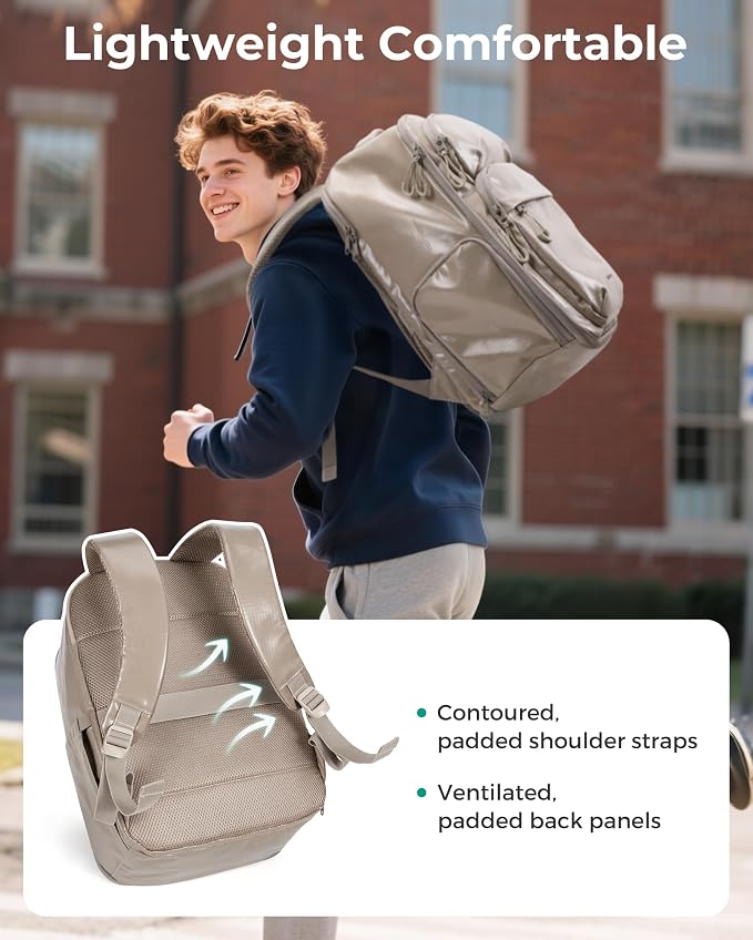 BAGSMART 30L Travel Backpack, 15.6 Inch Carry On Backpack Flight Approved - Image 7