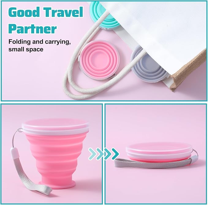 3 Pack Collapsible Cups for Traveling, Collapsible Travel Cup, Portable - Image 6