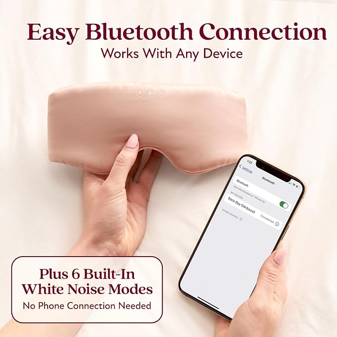 SilkSound 100% Mulberry Silk Bluetooth Sleep Mask, Skin-Friendly Sleeping - Image 5