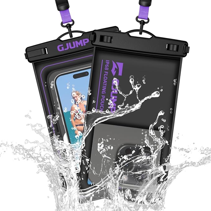 2 Pack Floating Waterproof Phone Pouch, Essential by GJUMP