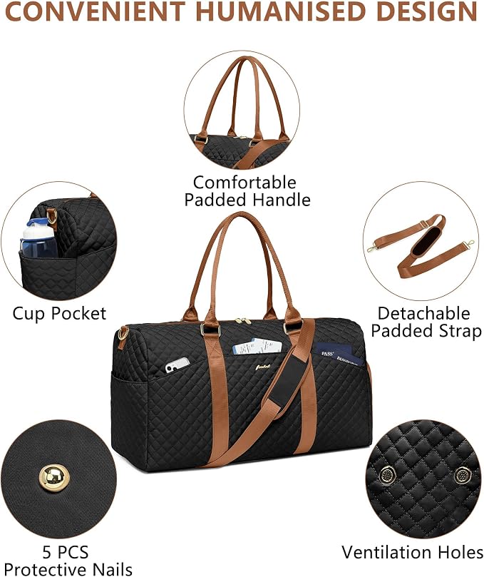 Women Duffle Weekender Travel Bag: Large Duffel Bags - Image 3