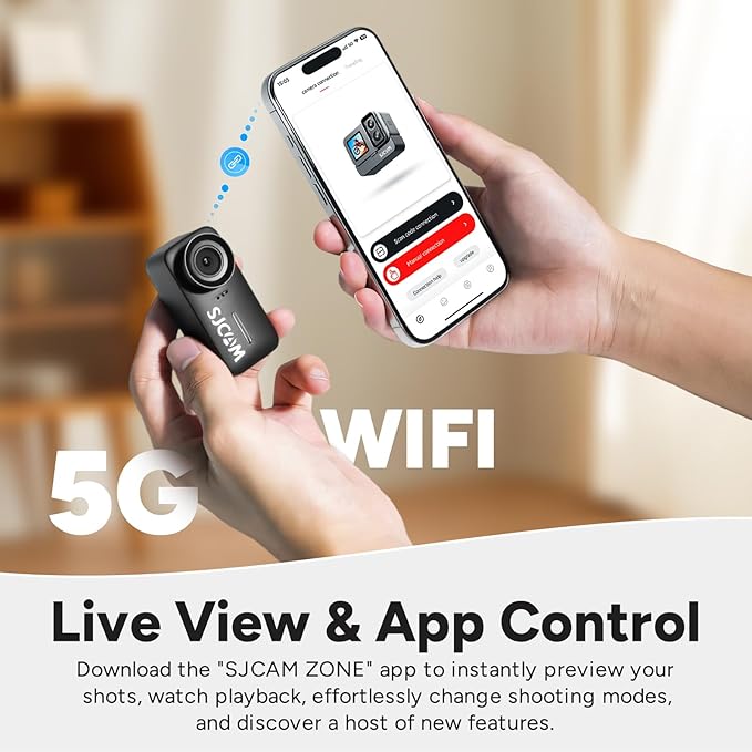 SJCAM C110Plus Magnetic Combo, 4K POV Pocket Action Camera, 170° FOV Video - Image 6