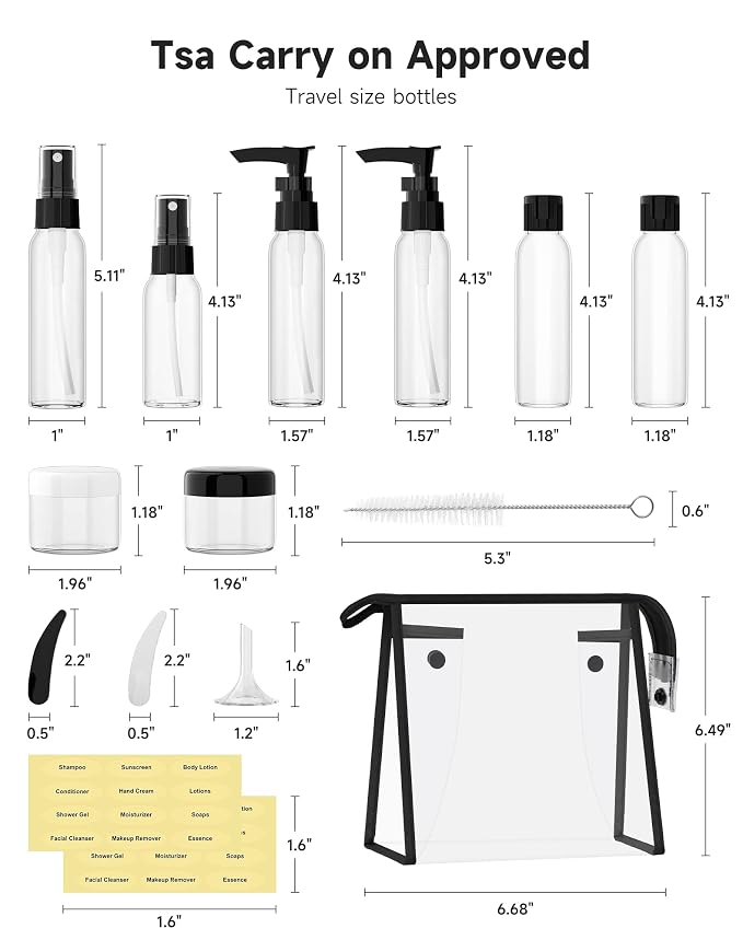 Morfone Travel Bottles Kits -TSA Approved Travelling Size Containers - Image 6