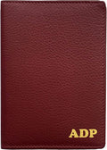 Personalized Monogrammed Merlot Leather RFID Passport Wallet by 123CheapChecks