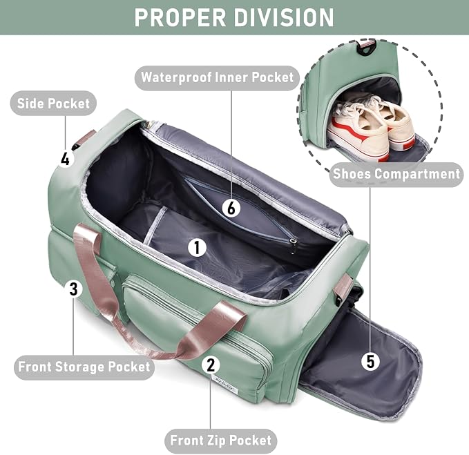 NPBAG Women Travel Duffel, Gym Workout Overnight Bag, Mommy Hospital Bag - Image 4