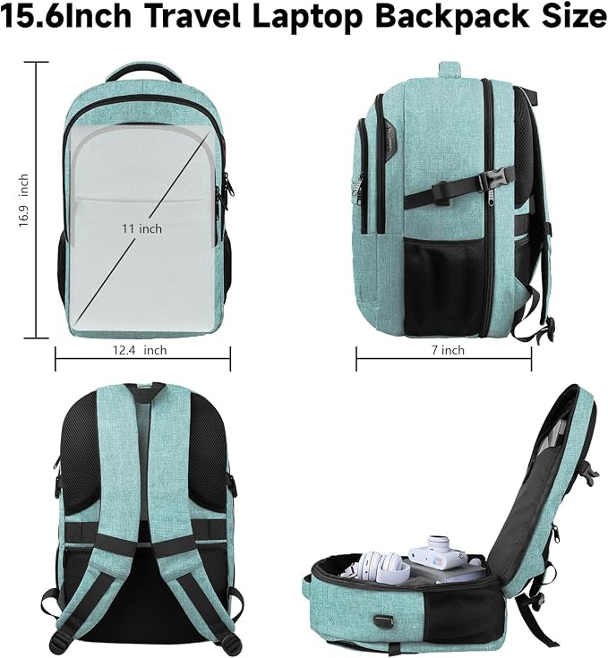 Lapsouno Business Laptop Backpack, Travel Laptop Backpack, Anti Theft Sturdy - Image 3