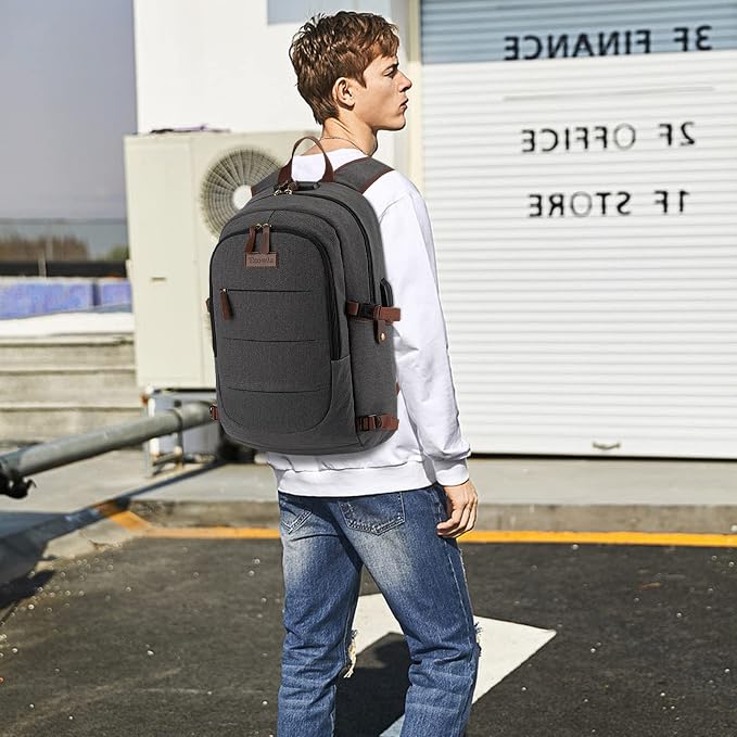 Canvas Laptop Backpack-Anti Theft Bag - Image 7