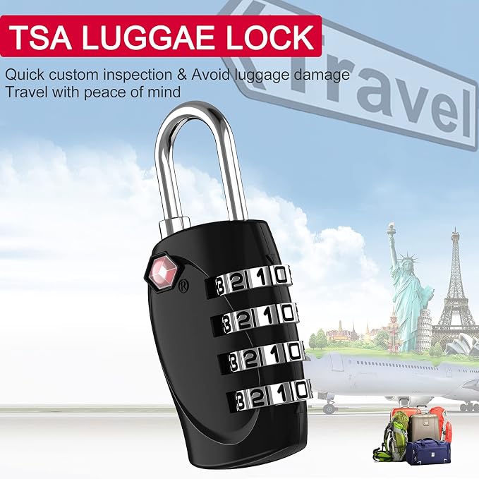 ZHEGE Luggage Locks TSA Approved, Zipper Locks - Image 2
