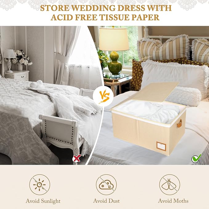 Wedding Dress Storage Box, Wedding Dress Preservation Box - Image 2