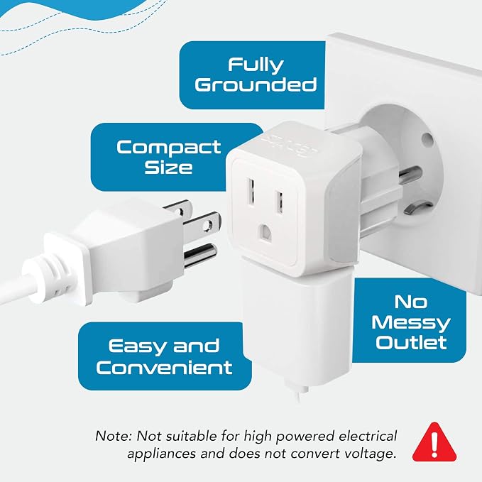 Ceptics Schuko Germany, France Plug Adapter, Dual Input - Image 3