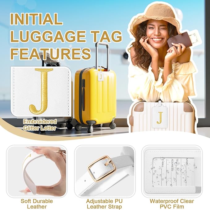 Personalized Initial Luggage Tags - Image 3