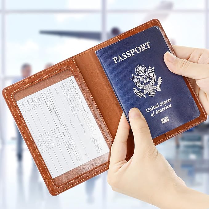 TIGARI Passport Holder for Travel Women Men, PU Leather Passport Wallet Cover - Image 5