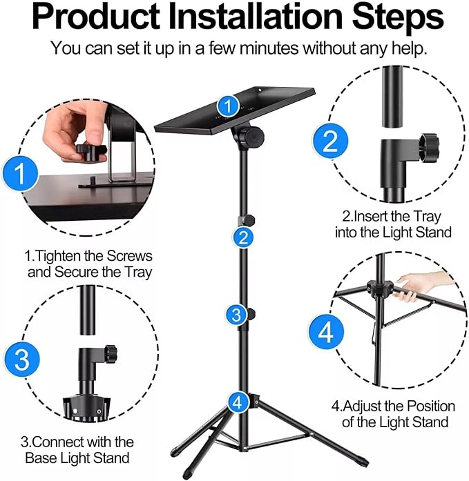 Spark Living-Portable Laptop Tripod Stand – Adjustable Height & Durable Design - Image 5