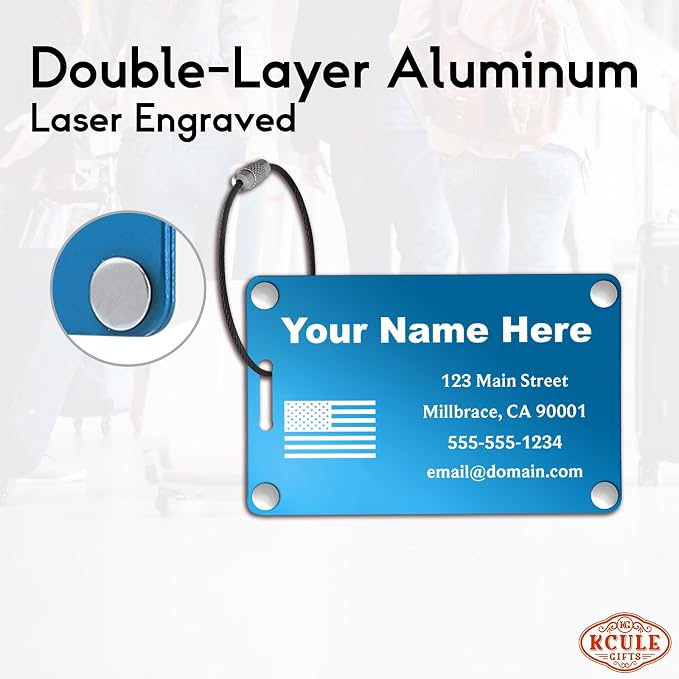 Personalized Luggage Tags: Custom Metal Luggage Tags - Image 4