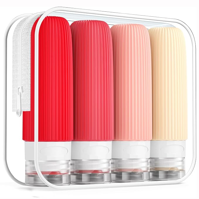 Travel Bottles for Toiletries, Tsa Approved 3oz Portable Travel Bottles by Mrsdry