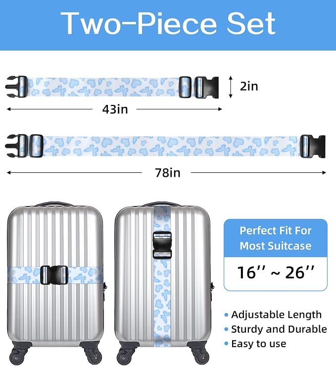 Luggage Straps for Suitcases Travel Belt Luggage Band Heavy Duty Traveling - Image 2