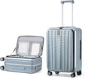 Hanke 24 Inch Checked Luggage Front Opening Rolling Suitcase Hard Sided Luggage by Hanke