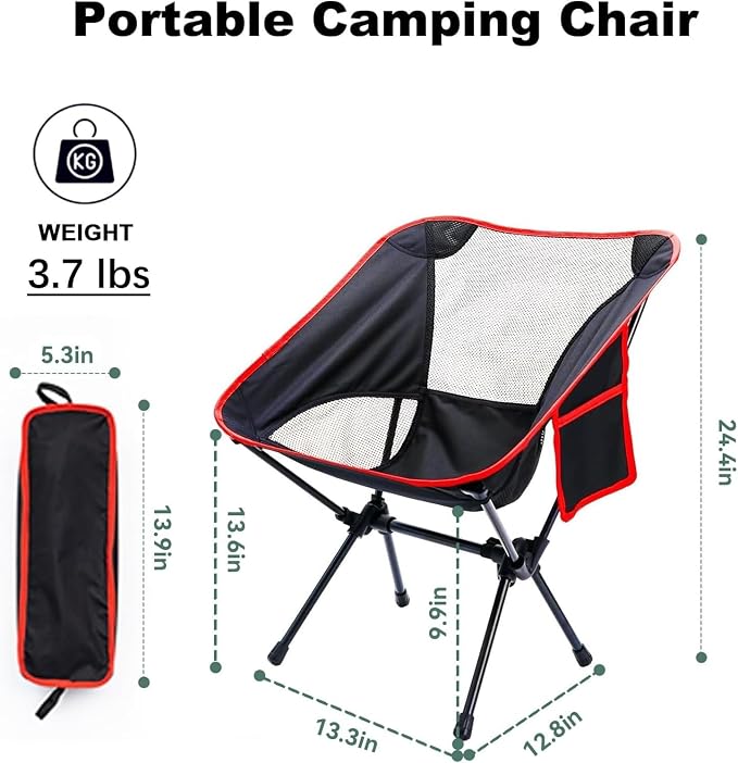 Camping Chairs Portable, Foldable Chair Lightweight, Backpacking Chair - Image 3