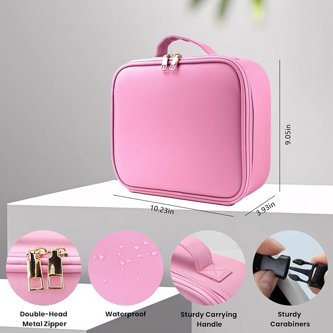 Travel Makeup Bag with LED Mirror and Light Travel Makeup Case Cosmetic - Image 5