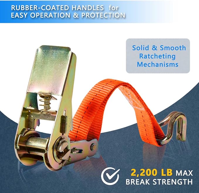 Ratchet Straps, 1 Inch x 16.4 Feet - Image 3