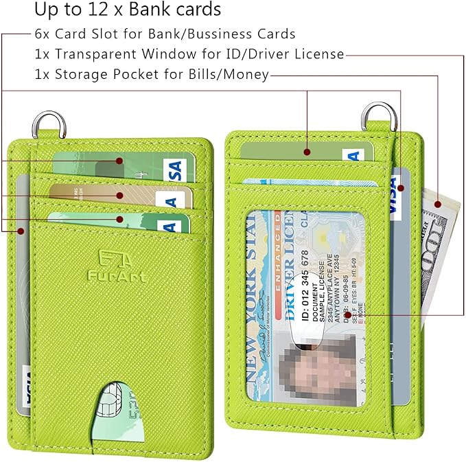 FurArt Slim Minimalist Wallet, Front Pocket Wallets, RFID Blocking, Credit Card - Image 6
