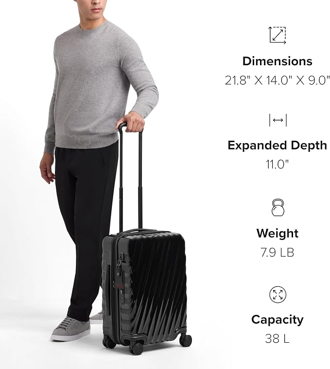 TUMI - 19 Degree International Expandable 4 Wheeled Carry-On - Hard Shell - Image 8