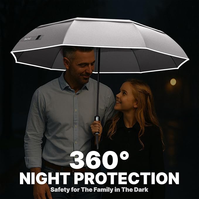Royal Walk Windproof Folding Travel Umbrella Compact and Strong Luxurious Real - Image 5
