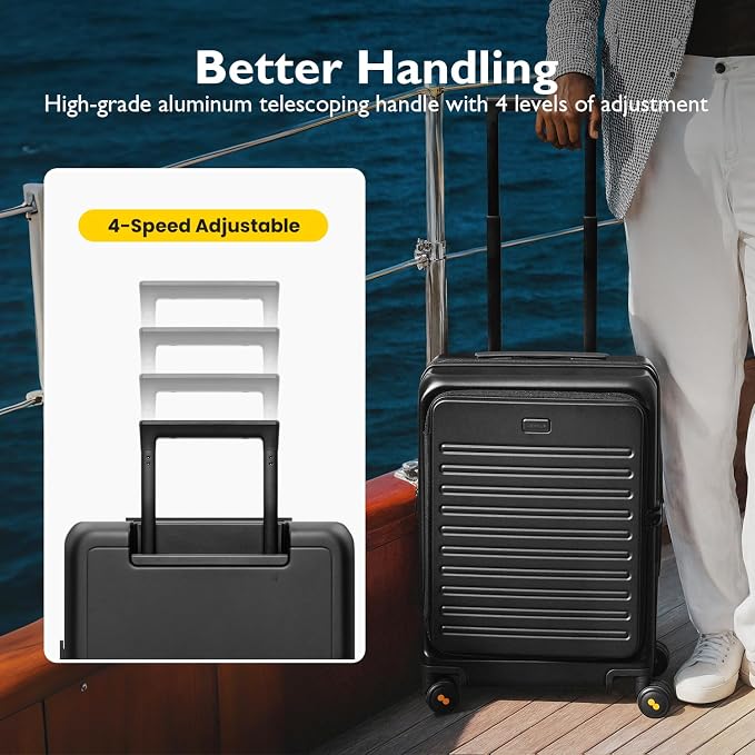 LEVEL8 Top Opening Carry on Luggage Expandable, Large Suitcases - Image 5