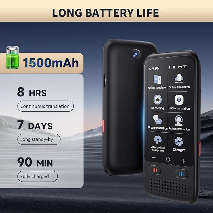 Language Translator Device No WiFi Needed, Upgraded Ai ChatGpt Translator - Image 7