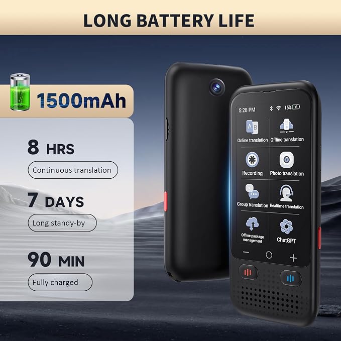 Language Translator Device, Upgraded ChatGpt AI Translator No WiFi Needed - Image 6
