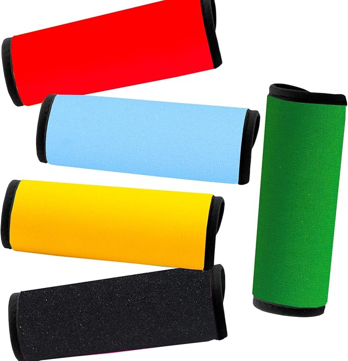Neoprene Luggage Handle Wraps for Traveling Bright Color Luggage by GOWRAPS