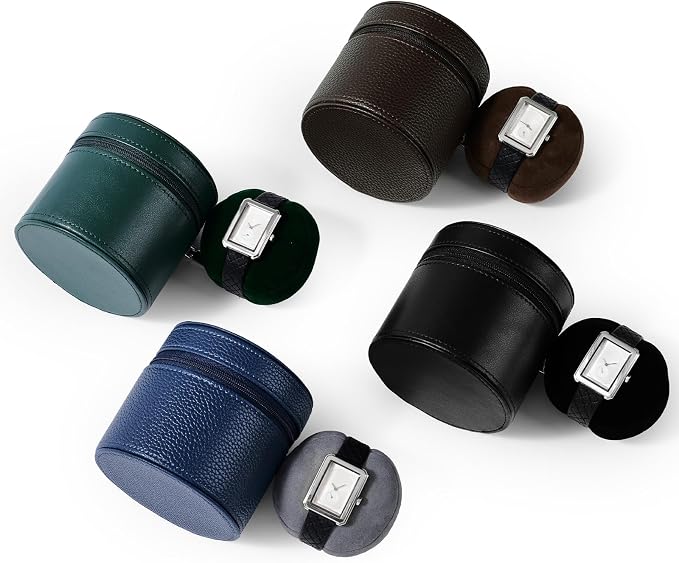 Oirlv Luxury Leather Watch Travel Case Single Watch Case - Image 4