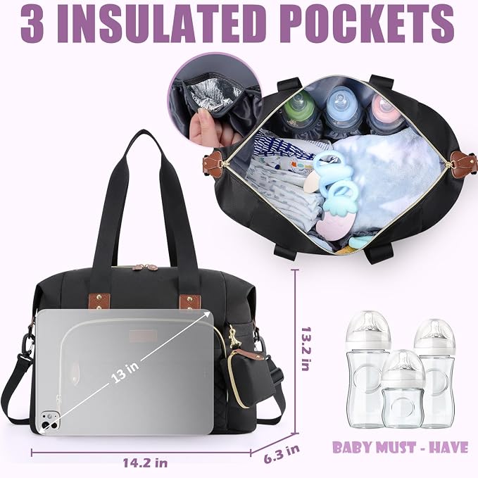 Tuwubi Diaper Bag Tote, Baby Diaper Bag - Image 4