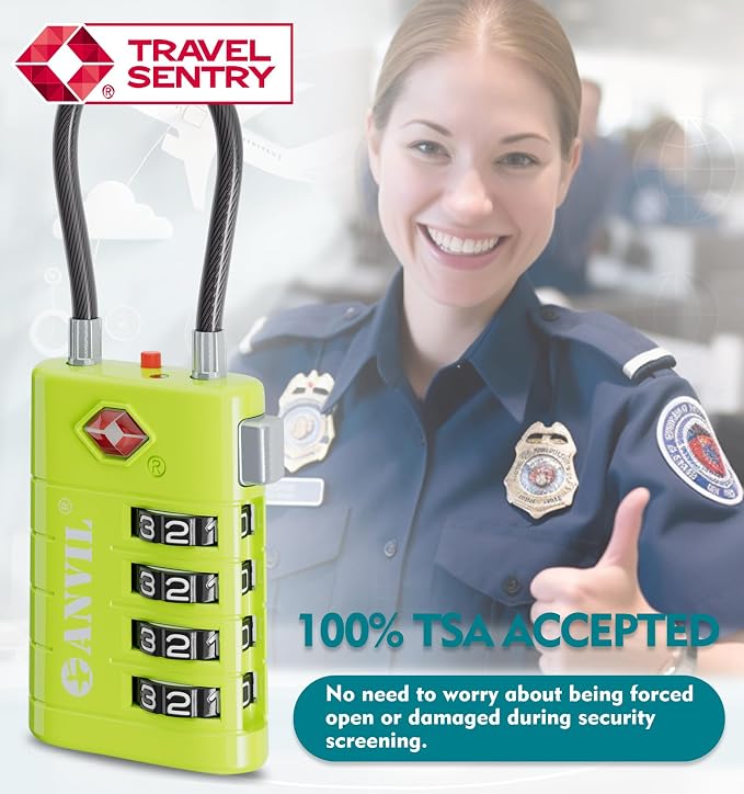 ANVIL 4 Digit Luggage Locks, TSA Locks - Image 8