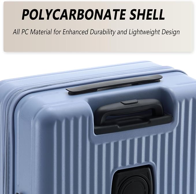 26 Inch Top Opening Checked Travel Luggage Expandable - Image 6