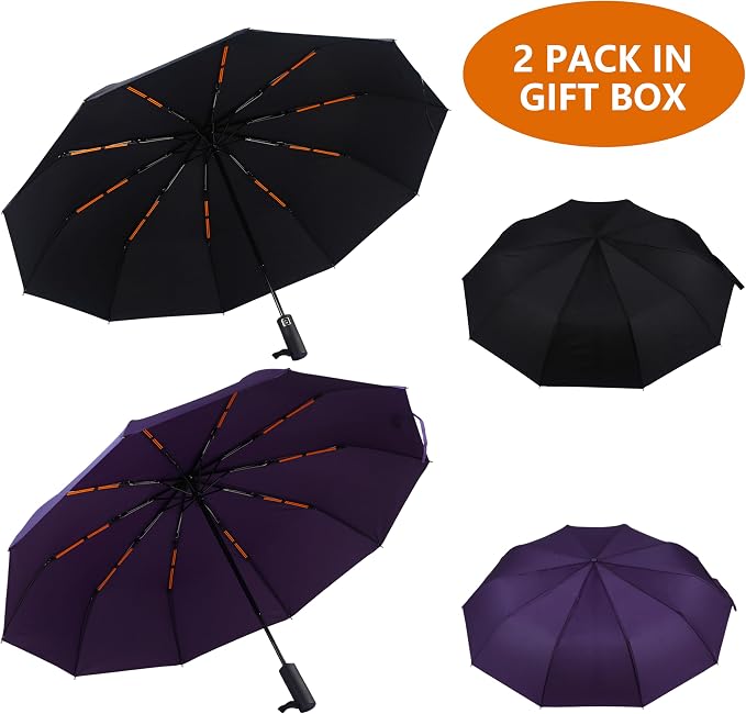 46 Inch Compact Umbrellas for Rain - Image 2