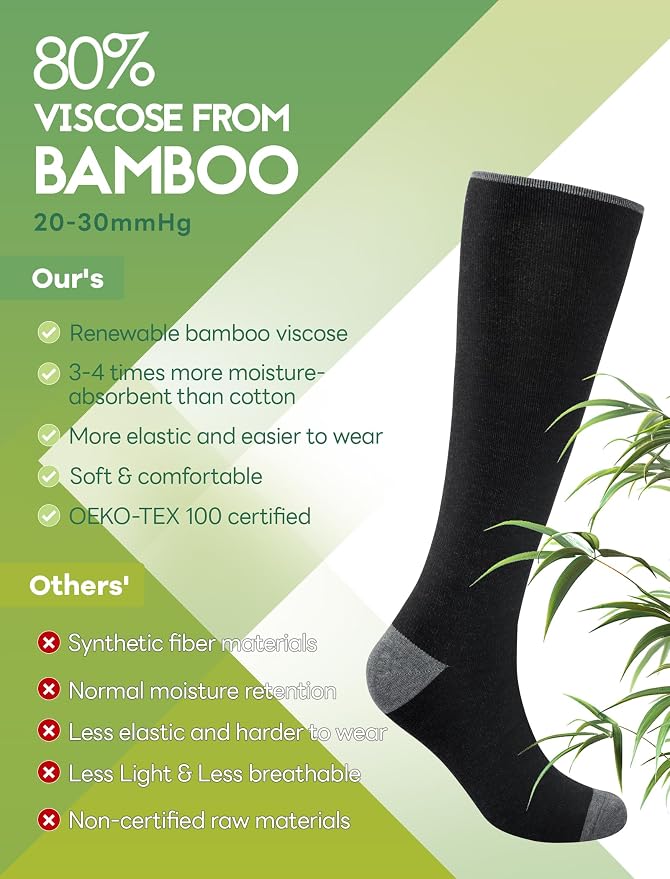 Bamboo Viscose Compression Socks - Image 2
