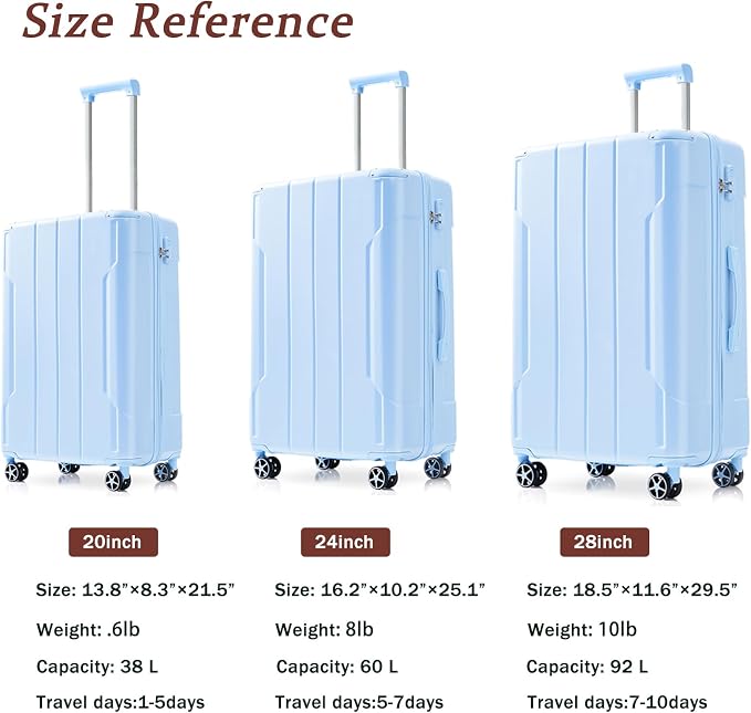 Merax Luggage Sets 3-Piece Hardshell - Image 5