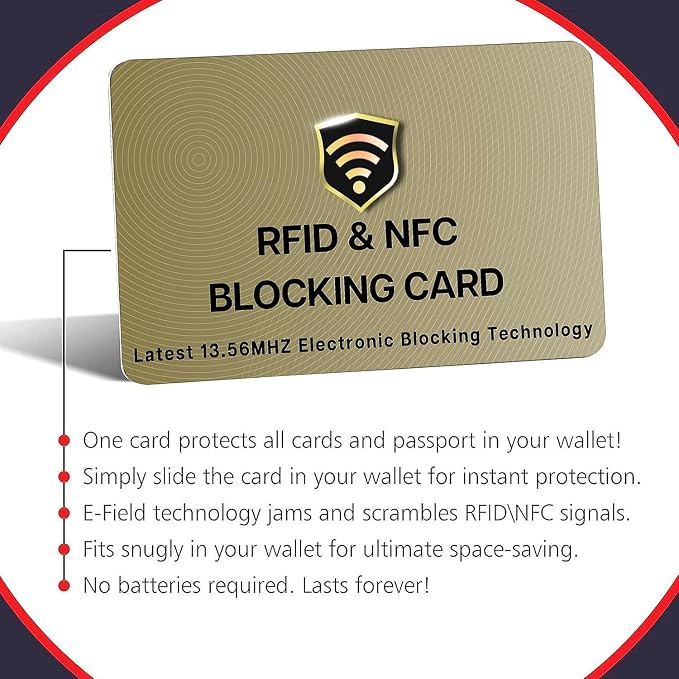 SaiTech IT RFID Cards, 5 Pack One Card Protects Entire Wallet Purse - Image 8