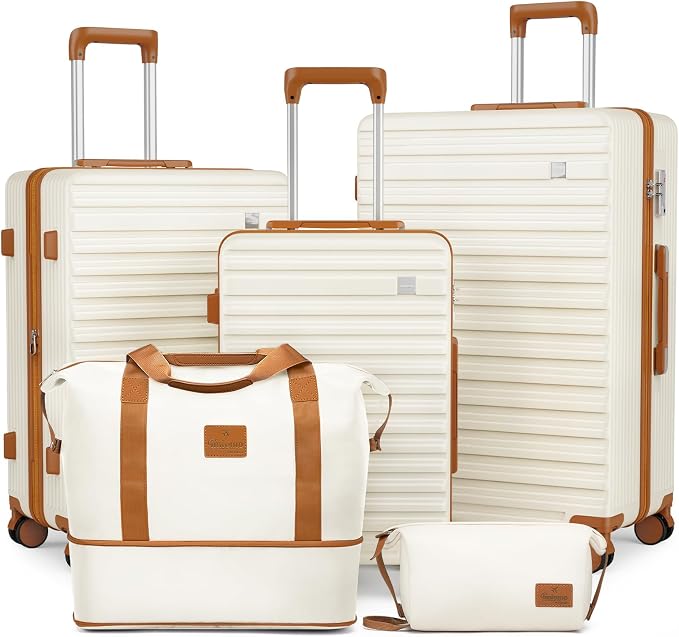 imiomo Luggage Sets 3 Piece, Expandable Hardside Suitcase Set by IMIOMO