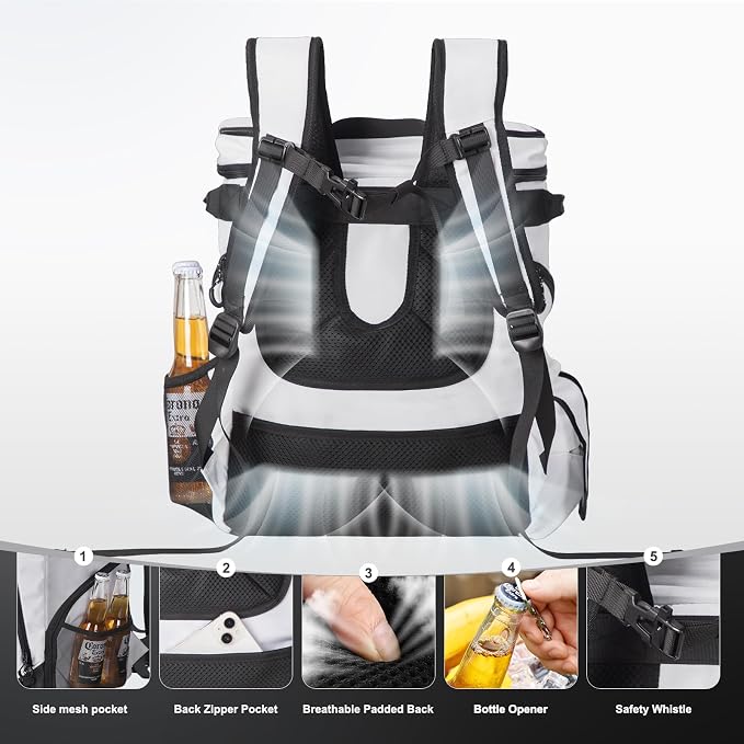 Beach Cooler Backpack for Men 36cans Insulated Backpack Cooler Lunch Bag for - Image 5